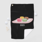 Abbildung des Macaron-Cartoon Golfhandtuch (Insitu)