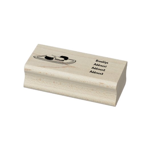 Abbildung des Macaron-Cartoon Gummistempel (Stempel)