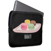 Abbildung des Macaron-Cartoon Laptopschutzhülle (Vorne Rechts)