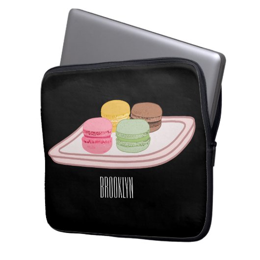 Abbildung des Macaron-Cartoon Laptopschutzhülle (Vorderseite Links)