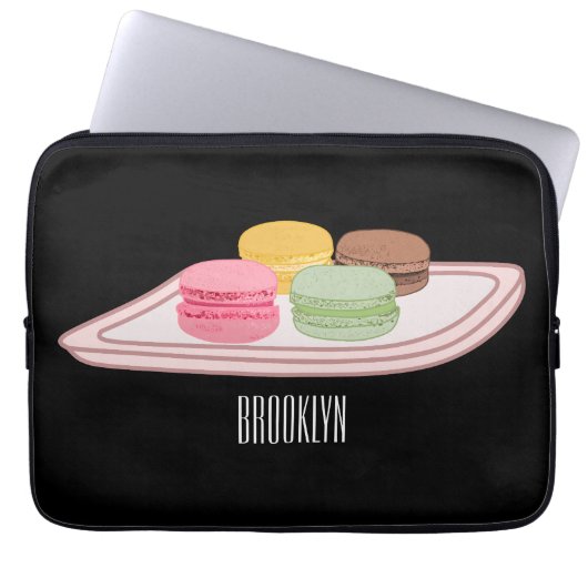 Abbildung des Macaron-Cartoon Laptopschutzhülle (Vorderseite)