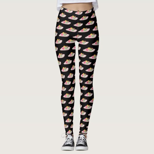 Abbildung des Macaron-Cartoon Leggings (Vorderseite)