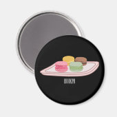 Abbildung des Macaron-Cartoon Magnet (Vorderseite/Rückseite)