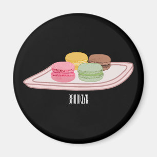 Abbildung des Macaron-Cartoon Magnet