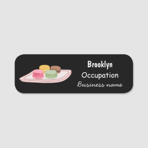 Abbildung des Macaron-Cartoon Namensschild
