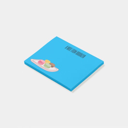 Abbildung des Macaron-Cartoon Post-it Klebezettel (angewinkelt)