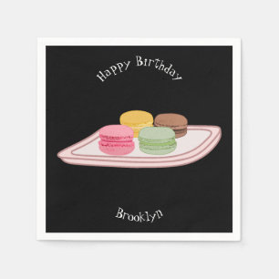 Abbildung des Macaron-Cartoon Serviette