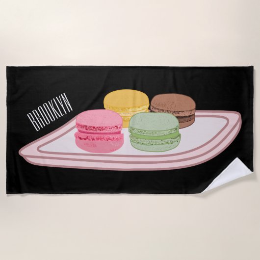 Abbildung des Macaron-Cartoon Strandtuch (Vorderseite)