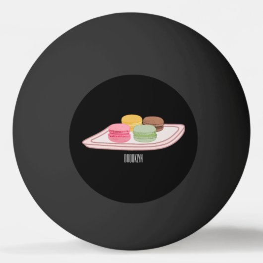 Abbildung des Macaron-Cartoon Tischtennisball (Vorderseite)