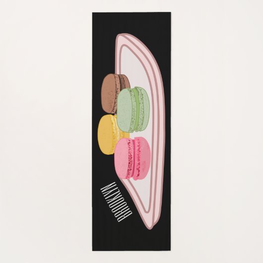Abbildung des Macaron-Cartoon Yogamatte (Rückseite)
