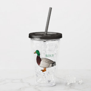 Abbildung des Mallard-Enten-Cartoon Acryltrinkbecher