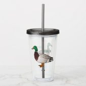 Abbildung des Mallard-Enten-Cartoon Acryltrinkbecher (Vorderseite)
