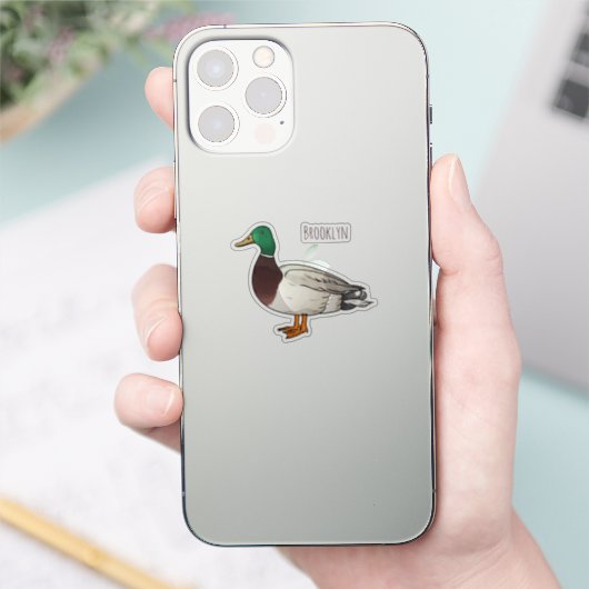 Abbildung des Mallard-Enten-Cartoon Aufkleber (Telefon)