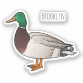 Abbildung des Mallard-Enten-Cartoon Aufkleber (Vorderseite)