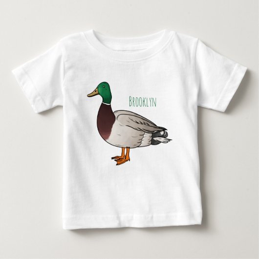 Abbildung des Mallard-Enten-Cartoon Baby T-shirt (Vorderseite)