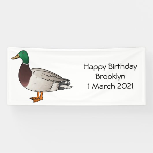 Abbildung des Mallard-Enten-Cartoon Banner (Horizontal)