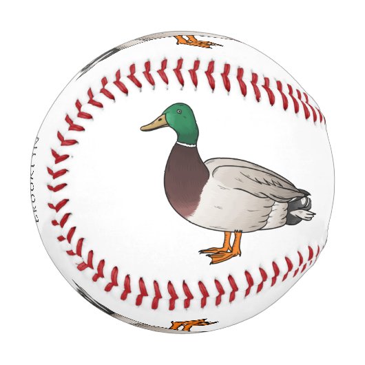 Abbildung des Mallard-Enten-Cartoon Baseball (Vorderseite Links)