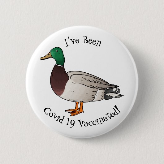 Abbildung des Mallard-Enten-Cartoon Button (Vorderseite)