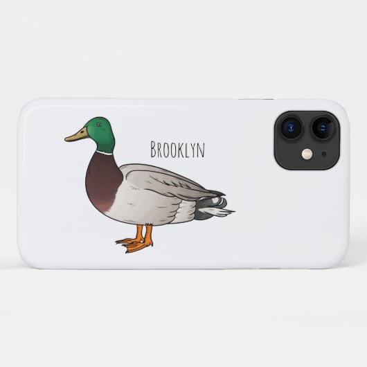 Abbildung des Mallard-Enten-Cartoon Case-Mate iPhone Hülle (Rückseite (Horizontal))
