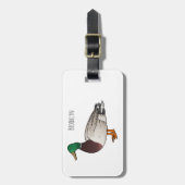 Abbildung des Mallard-Enten-Cartoon Gepäckanhänger (Vorderseite vertikal)