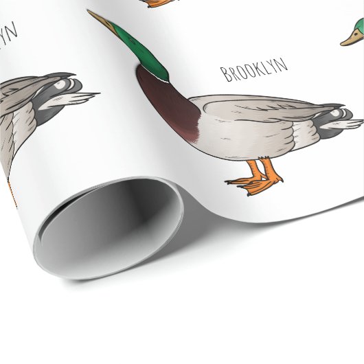 Abbildung des Mallard-Enten-Cartoon Geschenkpapier (Rolleneckpunkt)