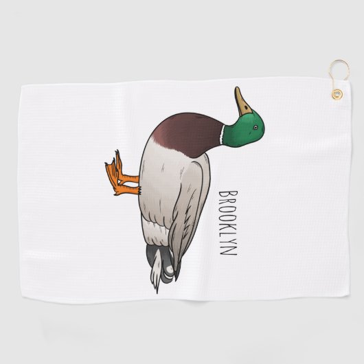 Abbildung des Mallard-Enten-Cartoon Golfhandtuch (Horizontal)