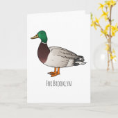 Abbildung des Mallard-Enten-Cartoon Karte (Gelbe Blume)