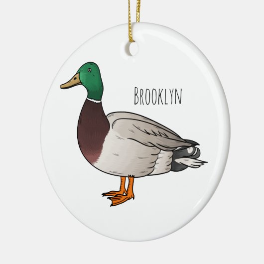 Abbildung des Mallard-Enten-Cartoon Keramik Ornament (Links)