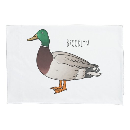 Abbildung des Mallard-Enten-Cartoon Kissenbezug (Vorderseite)