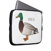 Abbildung des Mallard-Enten-Cartoon Laptopschutzhülle (Vorne Rechts)