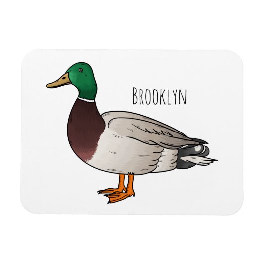 Abbildung des Mallard-Enten-Cartoon Magnet (Horizontal)