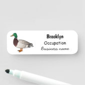 Abbildung des Mallard-Enten-Cartoon Namensschild (Beispiel)