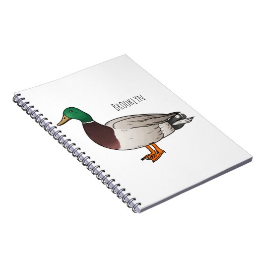 Abbildung des Mallard-Enten-Cartoon Notizblock (Rechte Seite)