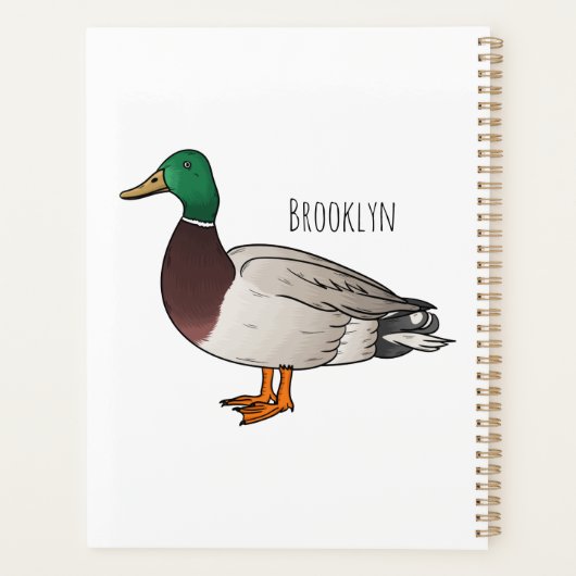 Abbildung des Mallard-Enten-Cartoon Planer (Rückseite)