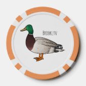Abbildung des Mallard-Enten-Cartoon Pokerchips (Rückseite)
