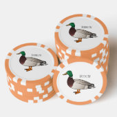 Abbildung des Mallard-Enten-Cartoon Pokerchips (Stapel)