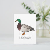 Abbildung des Mallard-Enten-Cartoon Postkarte (Stehend Vorderseite)