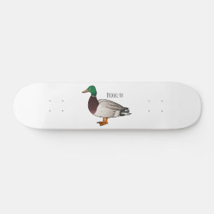 Abbildung des Mallard-Enten-Cartoon  Skateboard