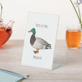 Abbildung des Mallard-Enten-Cartoon Sockelschild (In SItu)