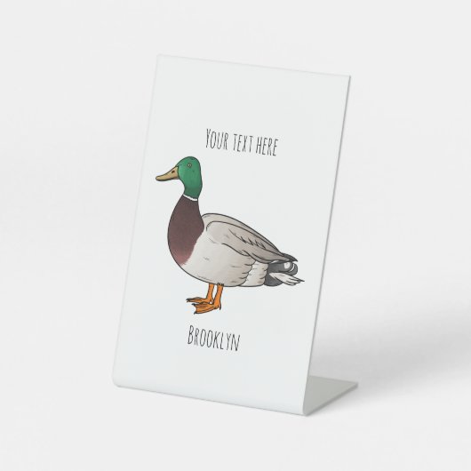 Abbildung des Mallard-Enten-Cartoon Sockelschild (Vorderseite)