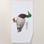 Abbildung des Mallard-Enten-Cartoon Strandtuch (Vorderseite)