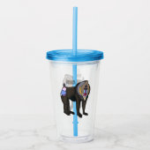 Abbildung des Mandrill Cartoon Acryltrinkbecher (Vorderseite)