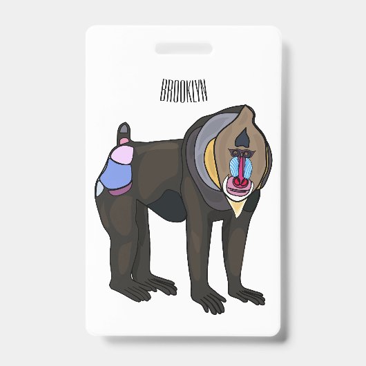 Abbildung des Mandrill Cartoon Ausweis (Vorderseite)