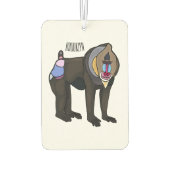 Abbildung des Mandrill Cartoon Autolufterfrischer (Rückseite)
