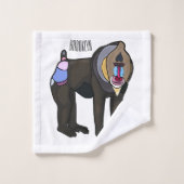Abbildung des Mandrill Cartoon Badhandtuch Set (Waschlappen)