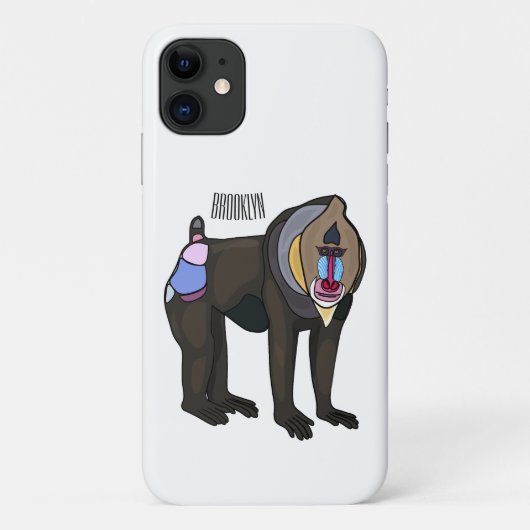 Abbildung des Mandrill Cartoon Case-Mate iPhone Hülle (Rückseite)