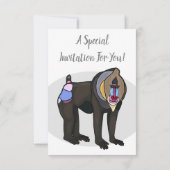 Abbildung des Mandrill Cartoon Einladung (Rückseite)