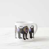 Abbildung des Mandrill Cartoon Espressotasse (Vorderseite Rechts)