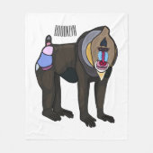 Abbildung des Mandrill Cartoon Fleecedecke (Vorderseite)