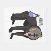 Abbildung des Mandrill Cartoon Fleecedecke (Vorderseite (Horizontal))